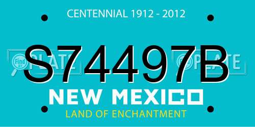 S74497B New Mexico License Plate
