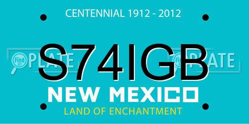 S74IGB New Mexico License Plate