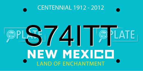 S74ITT New Mexico License Plate