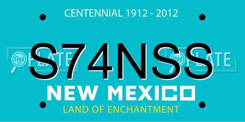 S74NSS New Mexico License Plate