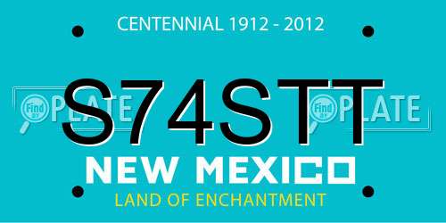 S74STT New Mexico License Plate