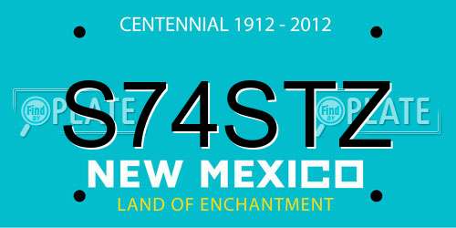 S74STZ New Mexico License Plate
