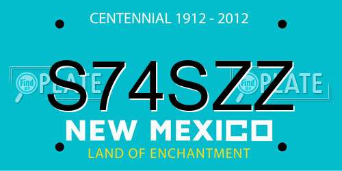 S74SZZ New Mexico License Plate