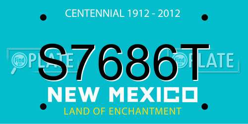 S7686T New Mexico License Plate