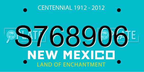 S768906 New Mexico License Plate