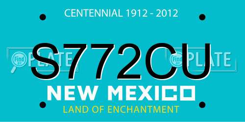 S772CU New Mexico License Plate