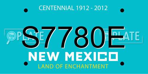 S7780E New Mexico License Plate