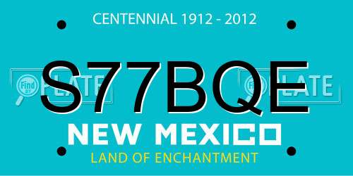 S77BQE New Mexico License Plate