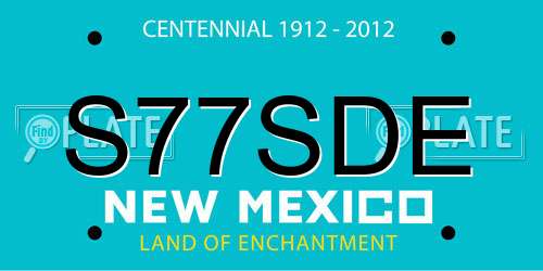 S77SDE New Mexico License Plate