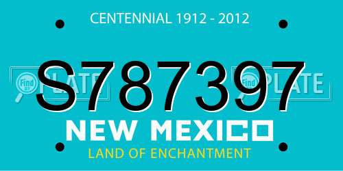 S787397 New Mexico License Plate