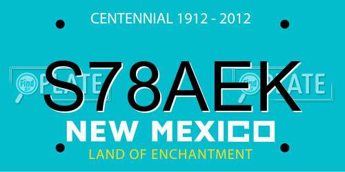 S78AEK New Mexico License Plate