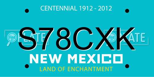 S78CXK New Mexico License Plate