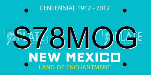 S78MOG New Mexico License Plate