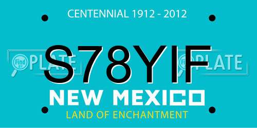 S78YIF New Mexico License Plate
