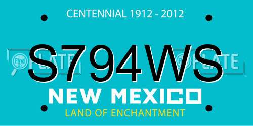 S794WS New Mexico License Plate