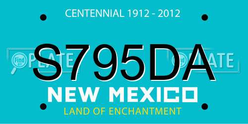 S795DA New Mexico License Plate