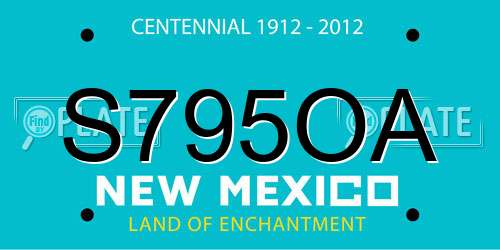 S795OA New Mexico License Plate
