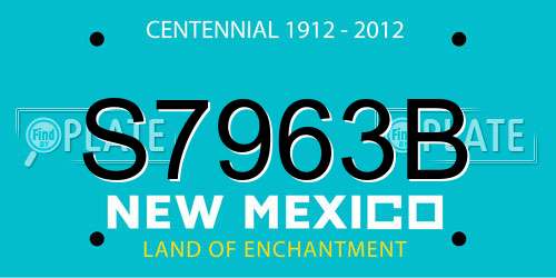 S7963B New Mexico License Plate