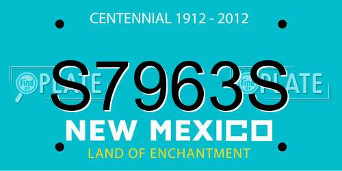 S7963S New Mexico License Plate