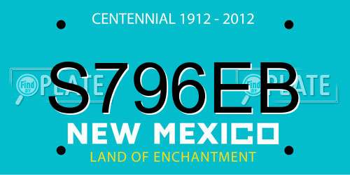 S796EB New Mexico License Plate