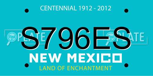 S796ES New Mexico License Plate