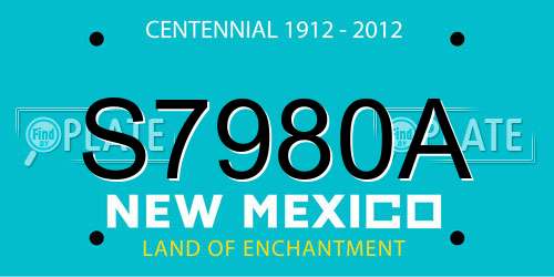 S7980A New Mexico License Plate