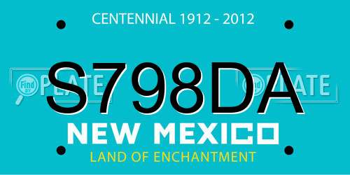 S798DA New Mexico License Plate