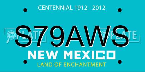 S79AWS New Mexico License Plate