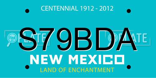 S79BDA New Mexico License Plate