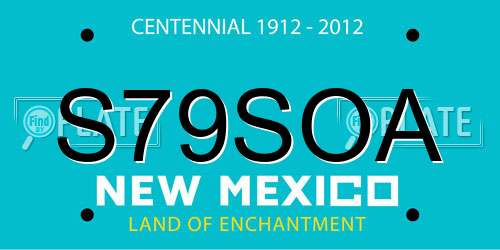 S79SOA New Mexico License Plate