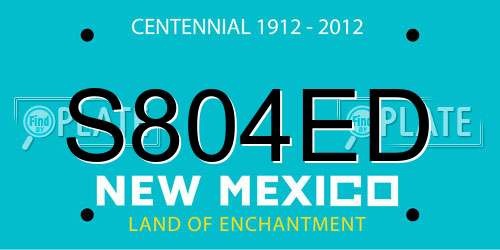 S804ED New Mexico License Plate