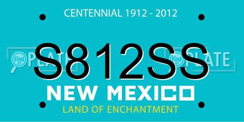 S812SS New Mexico License Plate