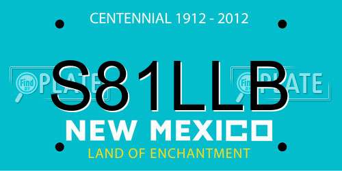 S81LLB New Mexico License Plate