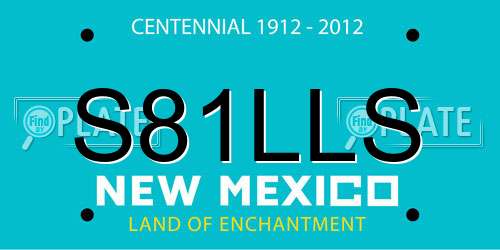 S81LLS New Mexico License Plate