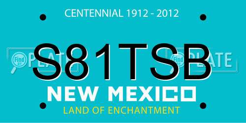 S81TSB New Mexico License Plate