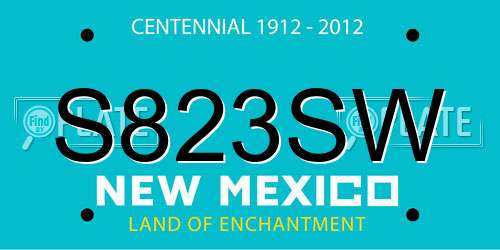 S823SW New Mexico License Plate