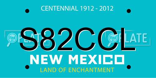 S82CCL New Mexico License Plate