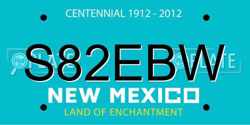 S82EBW New Mexico License Plate