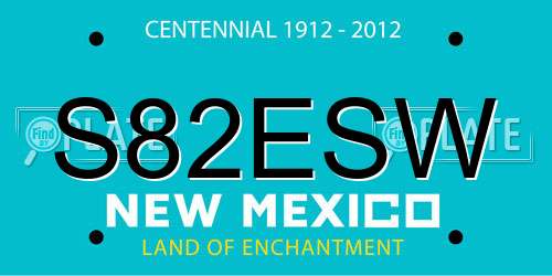 S82ESW New Mexico License Plate