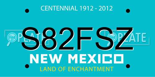 S82FSZ New Mexico License Plate