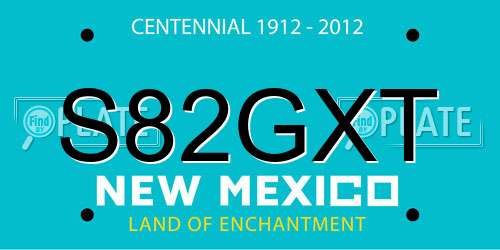 S82GXT New Mexico License Plate