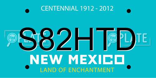 S82HTD New Mexico License Plate
