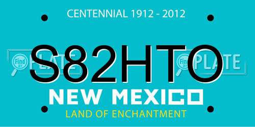 S82HTO New Mexico License Plate
