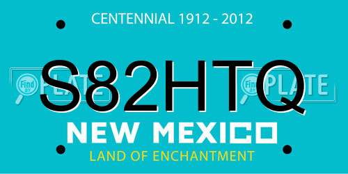 S82HTQ New Mexico License Plate