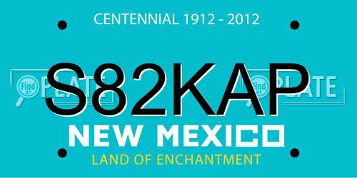 S82KAP New Mexico License Plate