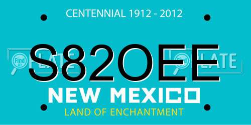 S82OEE New Mexico License Plate