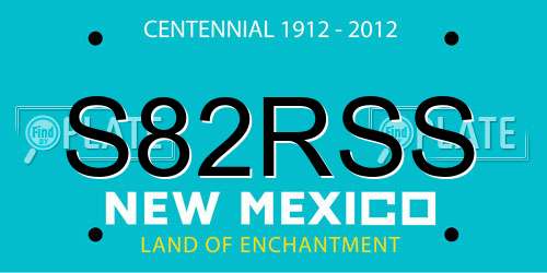 S82RSS New Mexico License Plate
