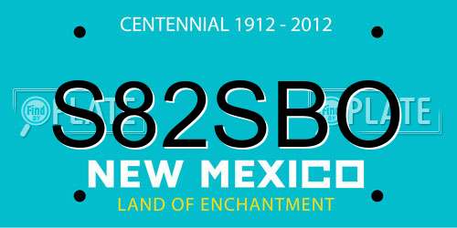S82SBO New Mexico License Plate