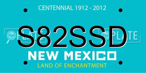 S82SSD New Mexico License Plate