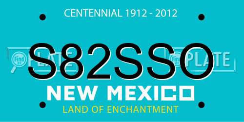 S82SSO New Mexico License Plate